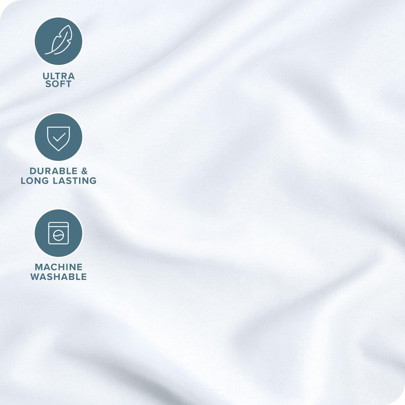 Bare Home Microfiber Pillow Cases - Standard/Queen Size Set of 2 - Cooling Pillowcases - Double Brushed - Medium Blue Pillowcases 2 Pack - Easy Care (Standard Pillowcase Set of 2, Medium Blue) - Image 4